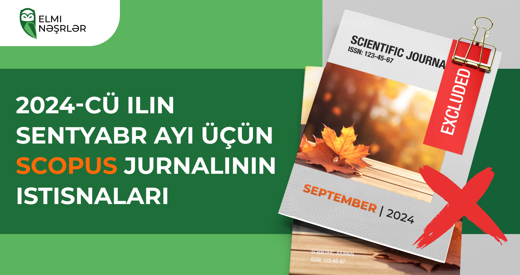 2024-cü ilin sentyabr ayı üçün Scopus jurnalının istisnaları