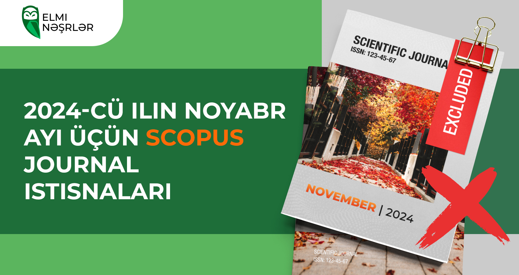 2024-cü ilin noyabr ayı üçün Scopus journal istisnaları