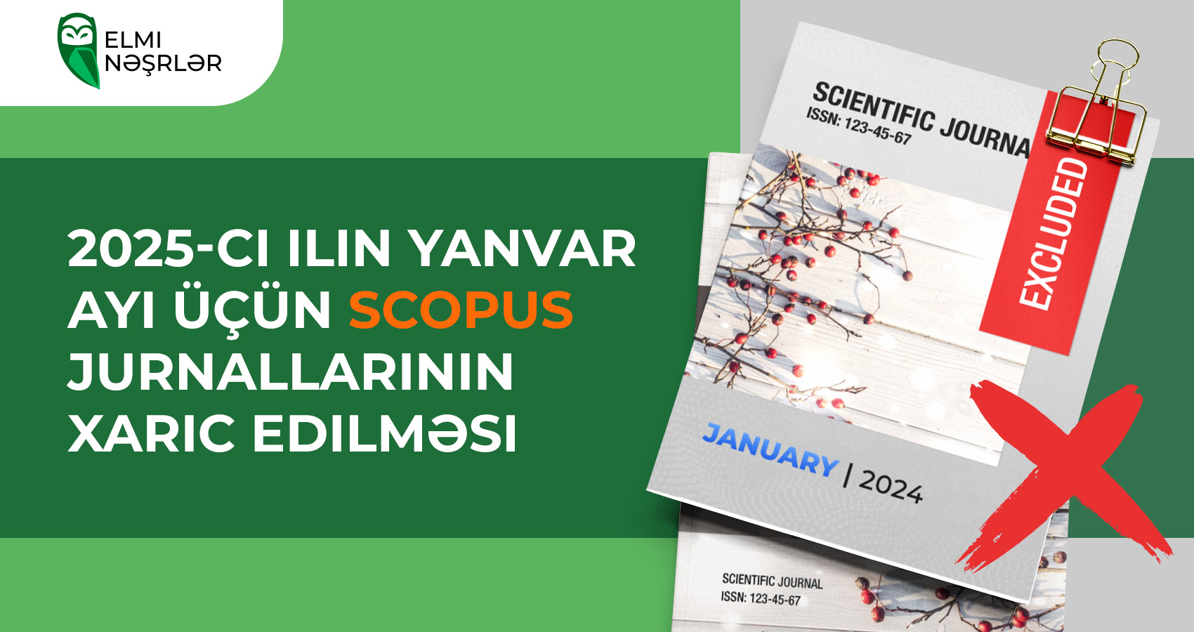 2025-ci ilin yanvar ayı üçün Scopus jurnallarının xaric edilməsi