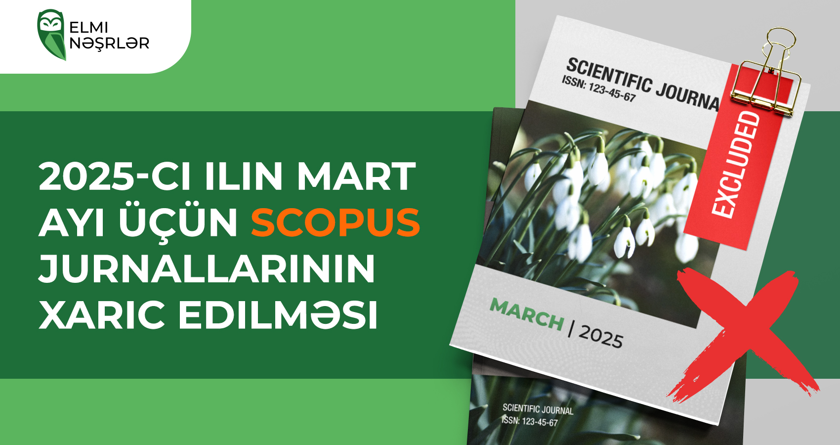 2025-ci ilin mart ayı üçün Scopus jurnallarının xaric edilməsi
