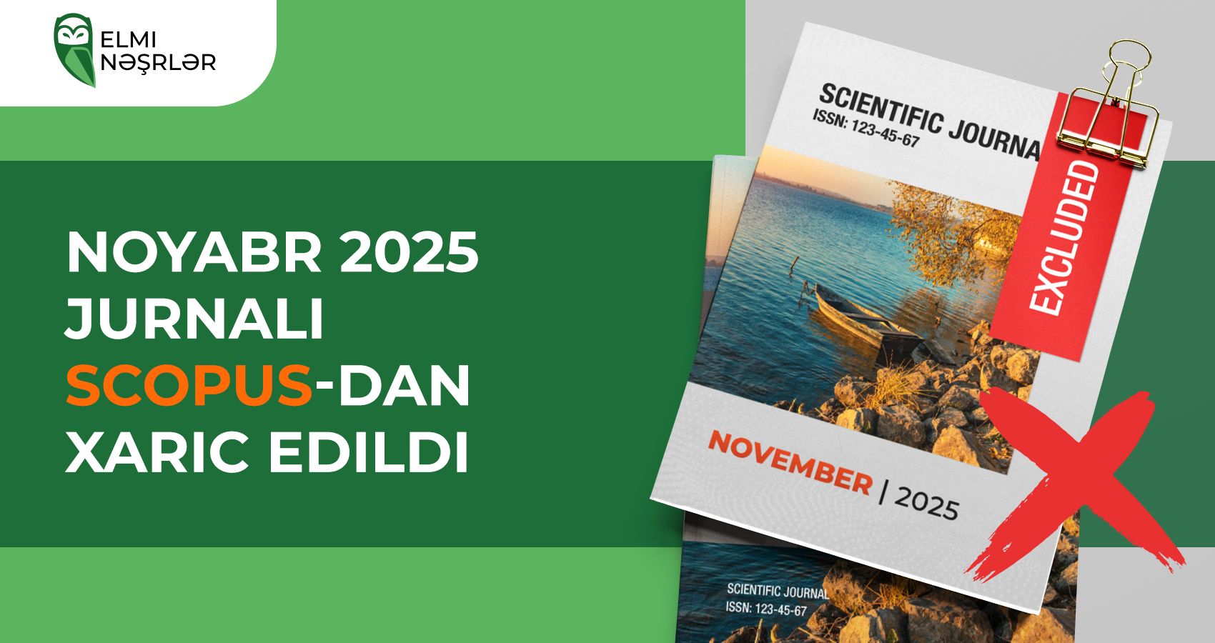 Noyabr 2025 jurnalı Scopus-dan xaric edildi