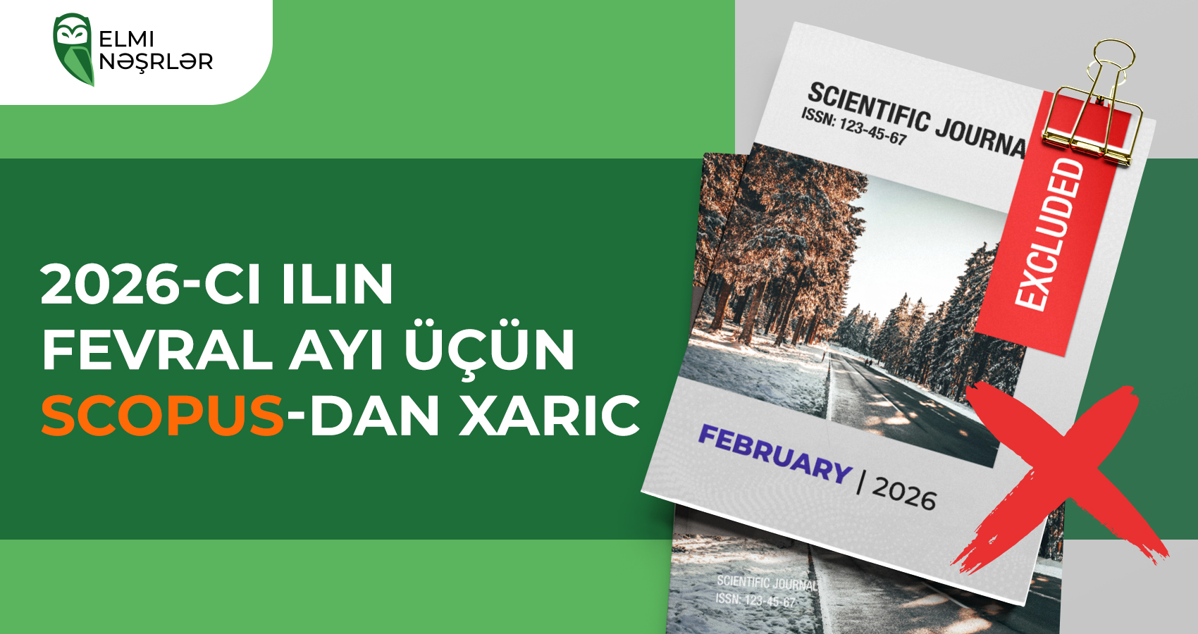 2026-cı ilin fevral ayı üçün Scopus-dan xaric