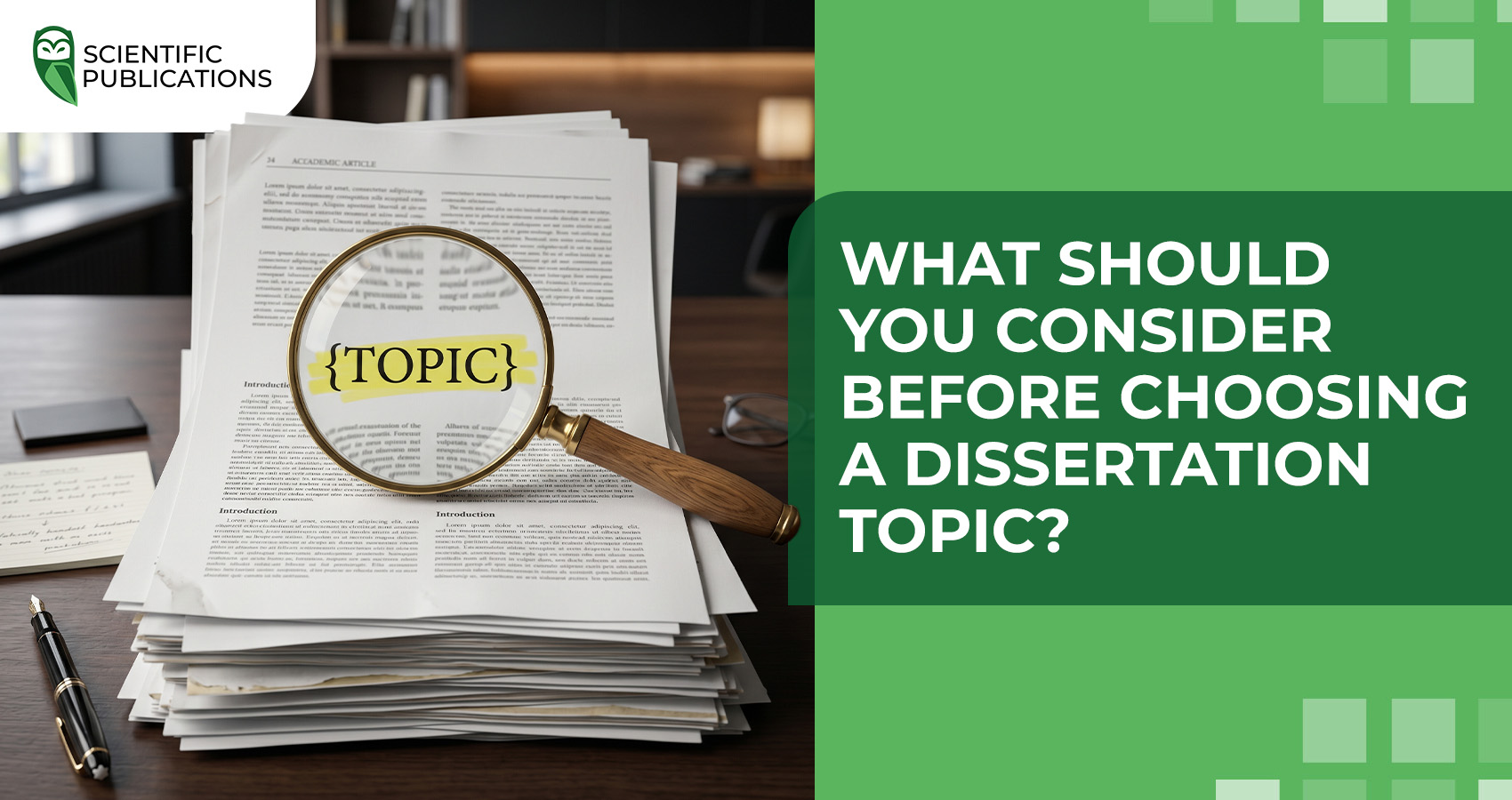 What should you consider before choosing a dissertation topic?