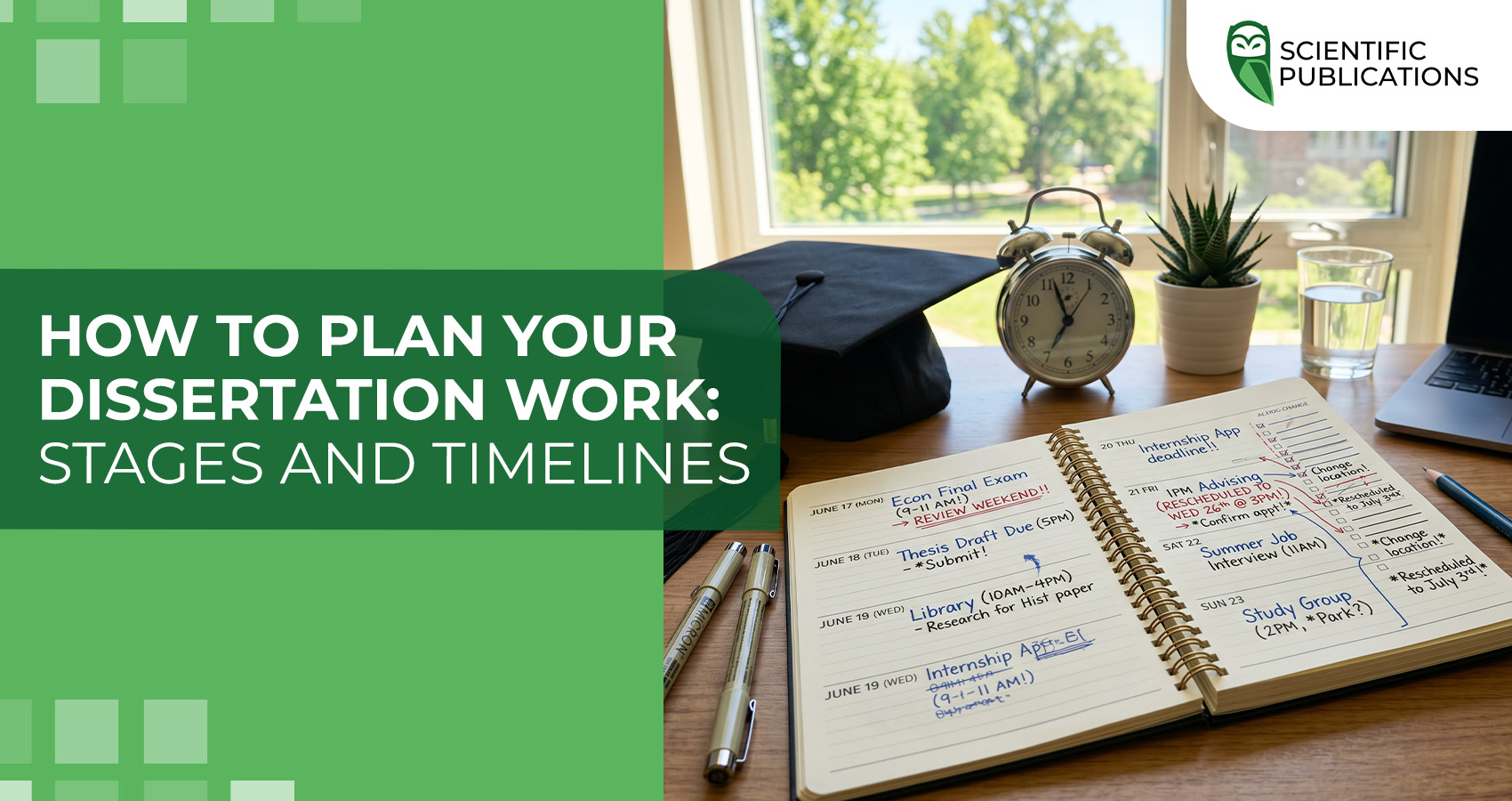How to plan your dissertation work: stages and timelines