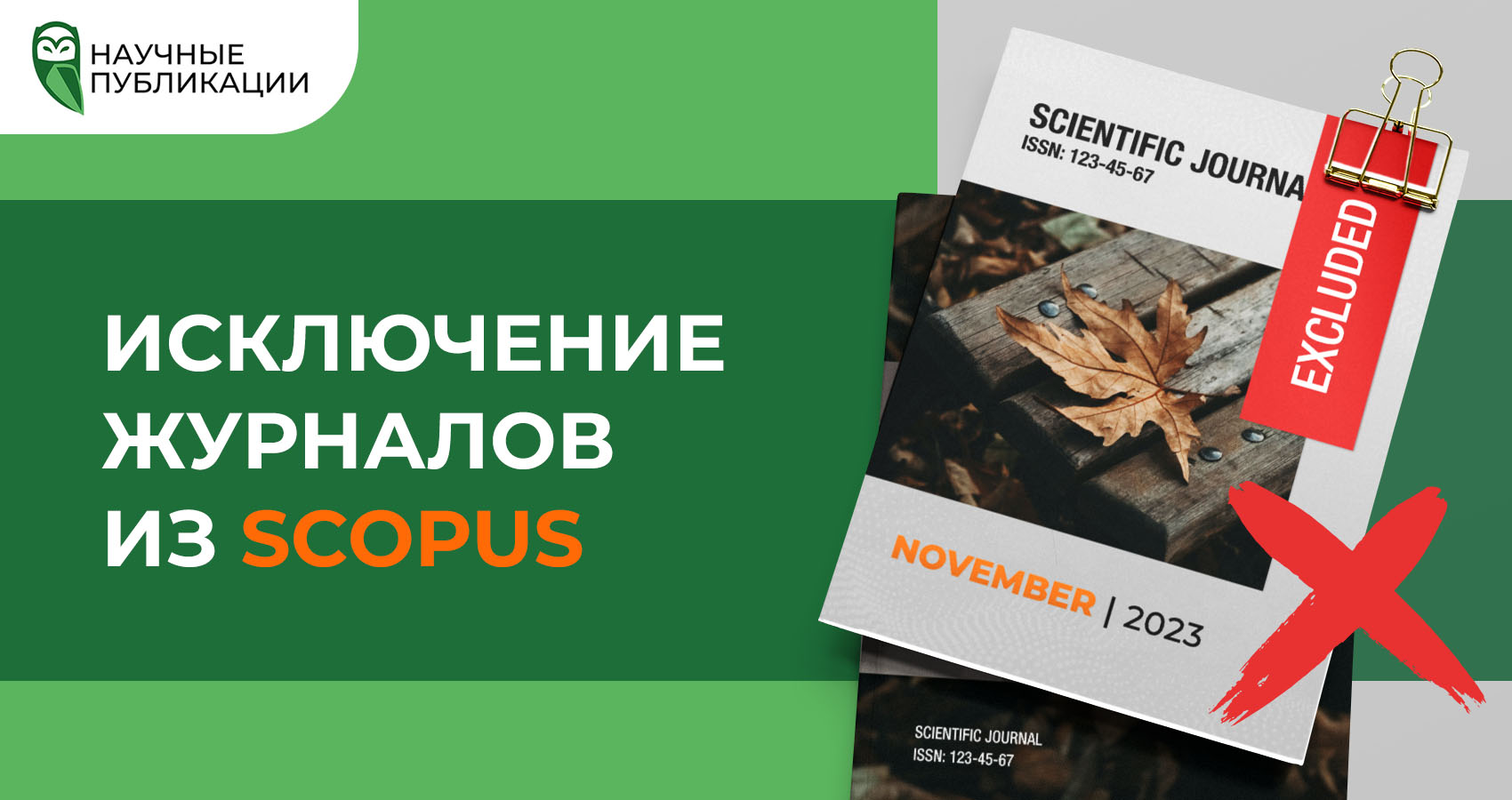Исключение журналов Scopus за ноябрь 2023 года