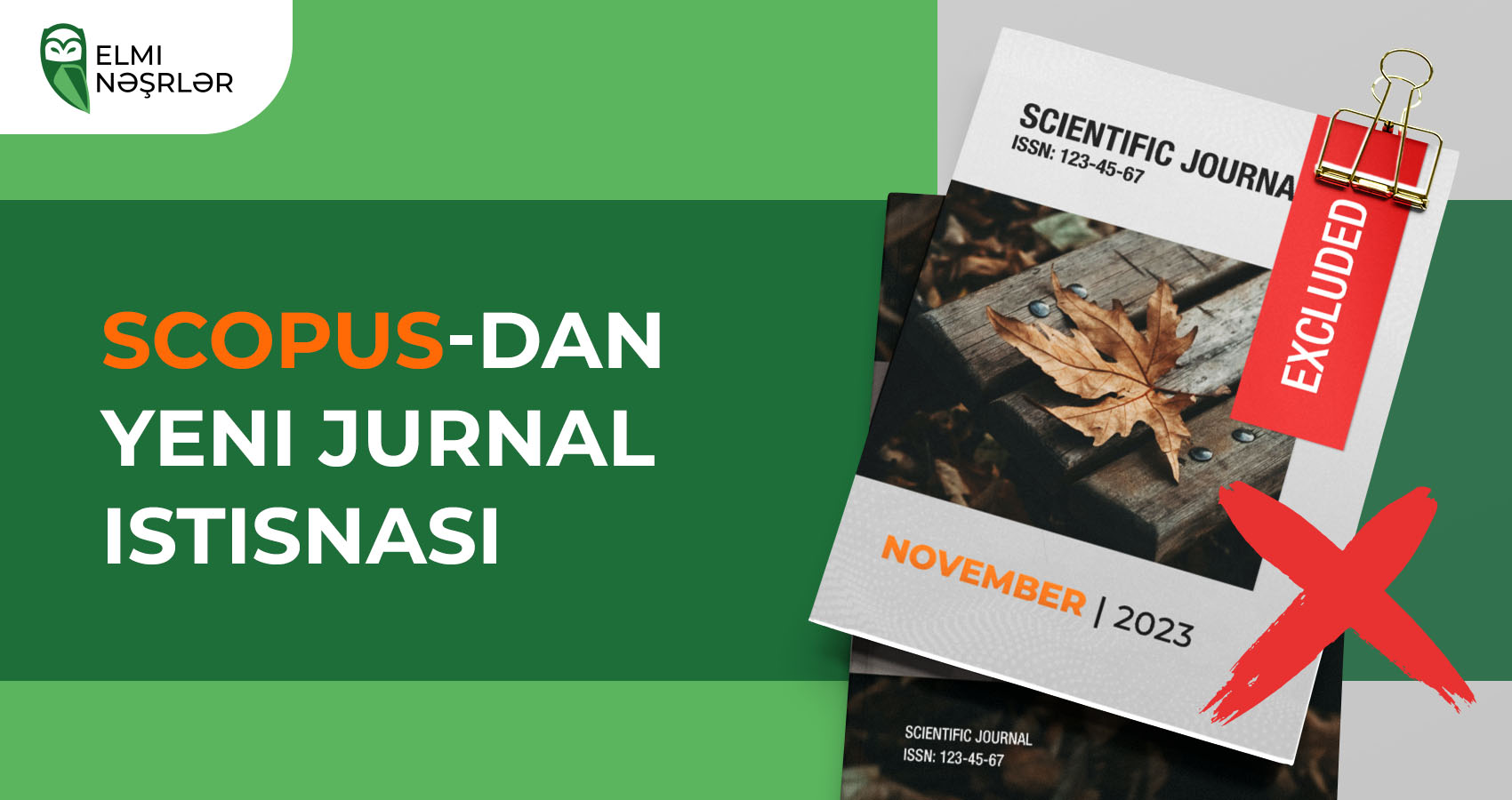 Noyabr 2023 Scopus jurnallarının xaric edilməsi