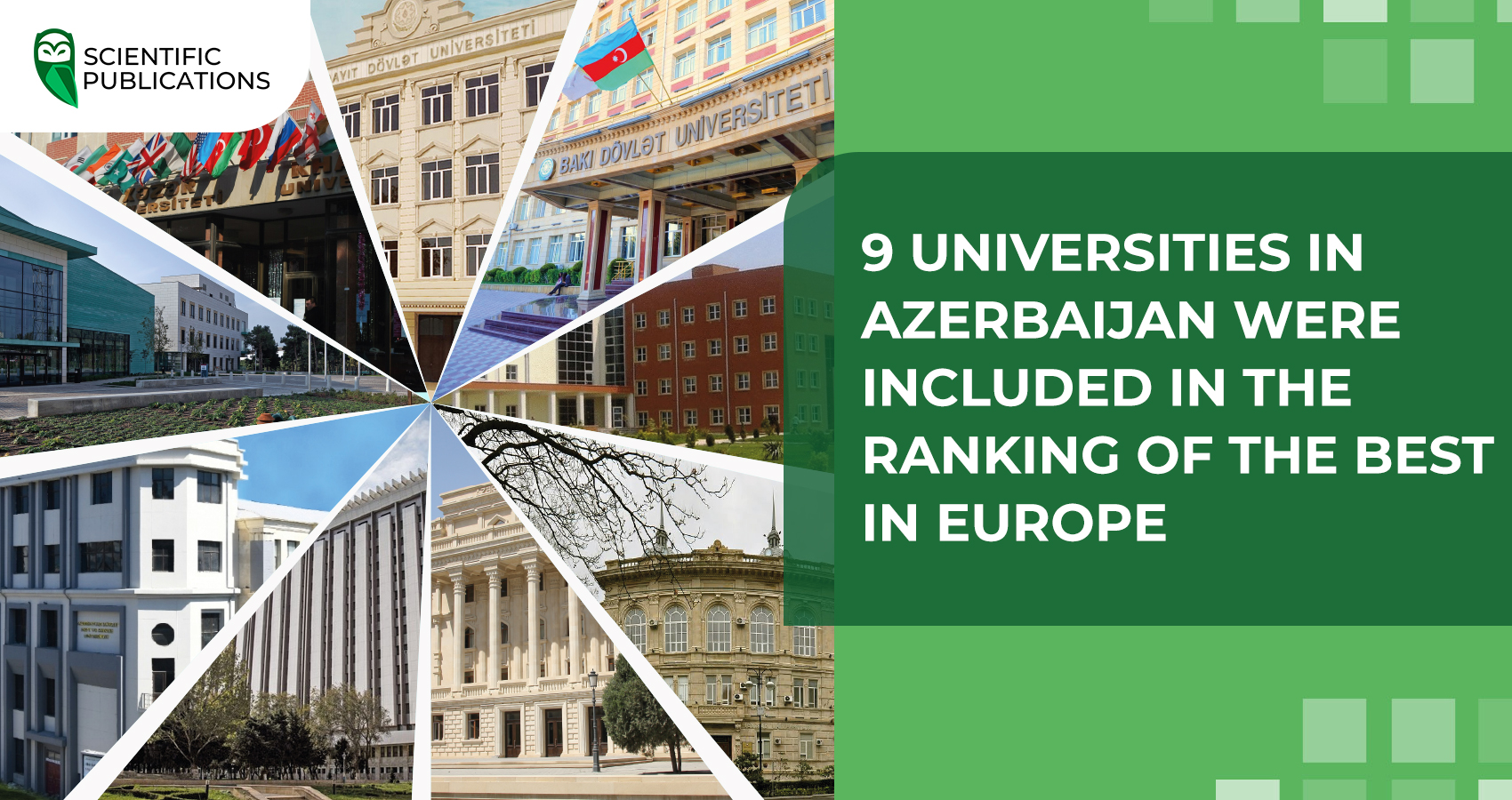 9 universities in Azerbaijan were included in the ranking of the best in Europe