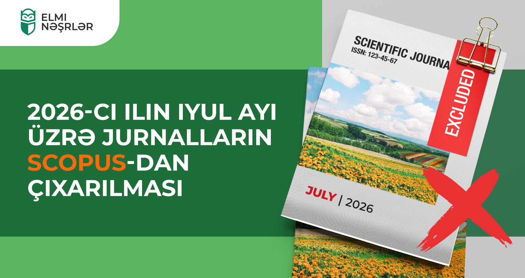 2026-cı ilin iyul ayında Scopus-dan çıxarılan jurnallar