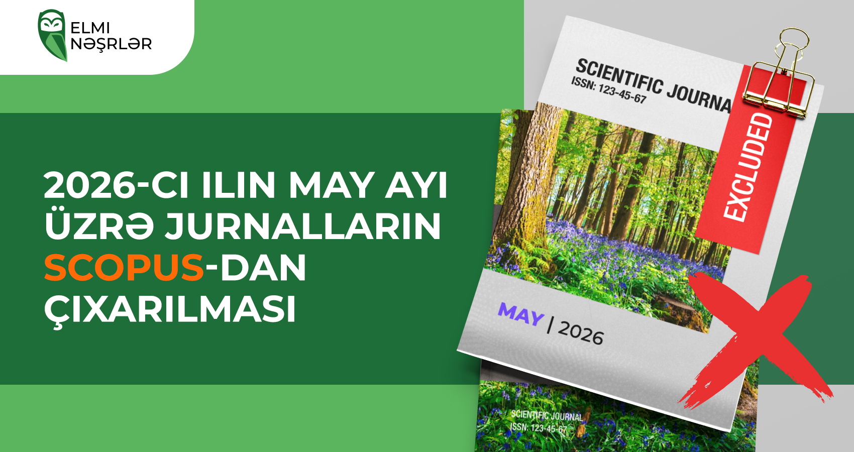 Jurnalların 2026-cı ilin may ayında Scopus-dan çıxarılması