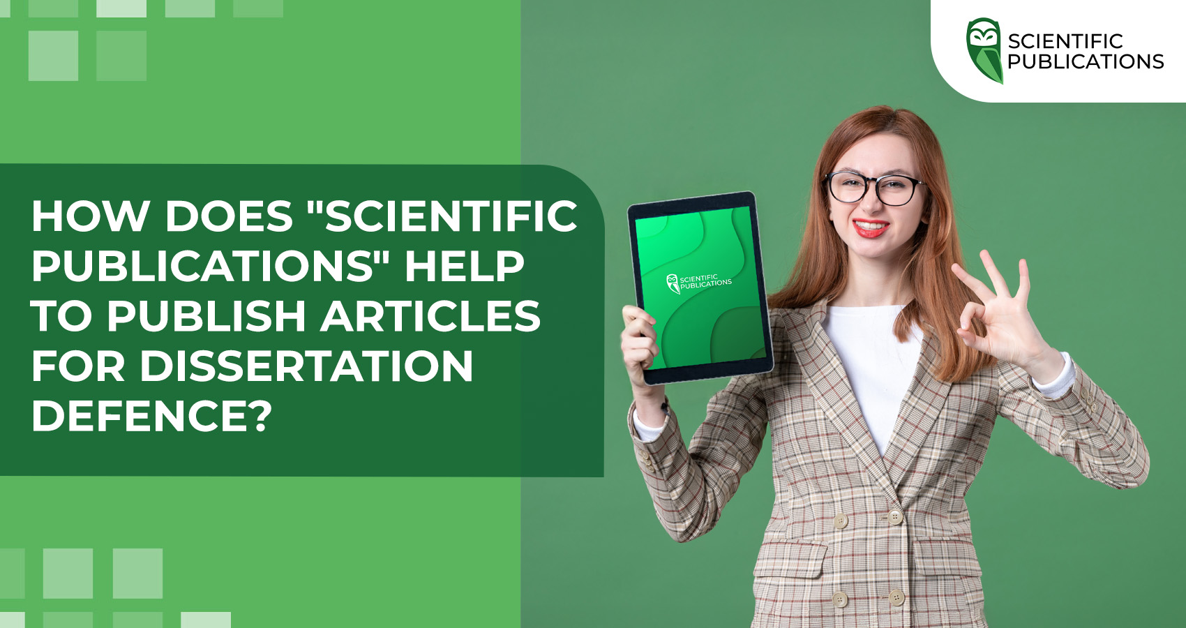 How does "Scientific Publications" help to publish articles for dissertation defence?
