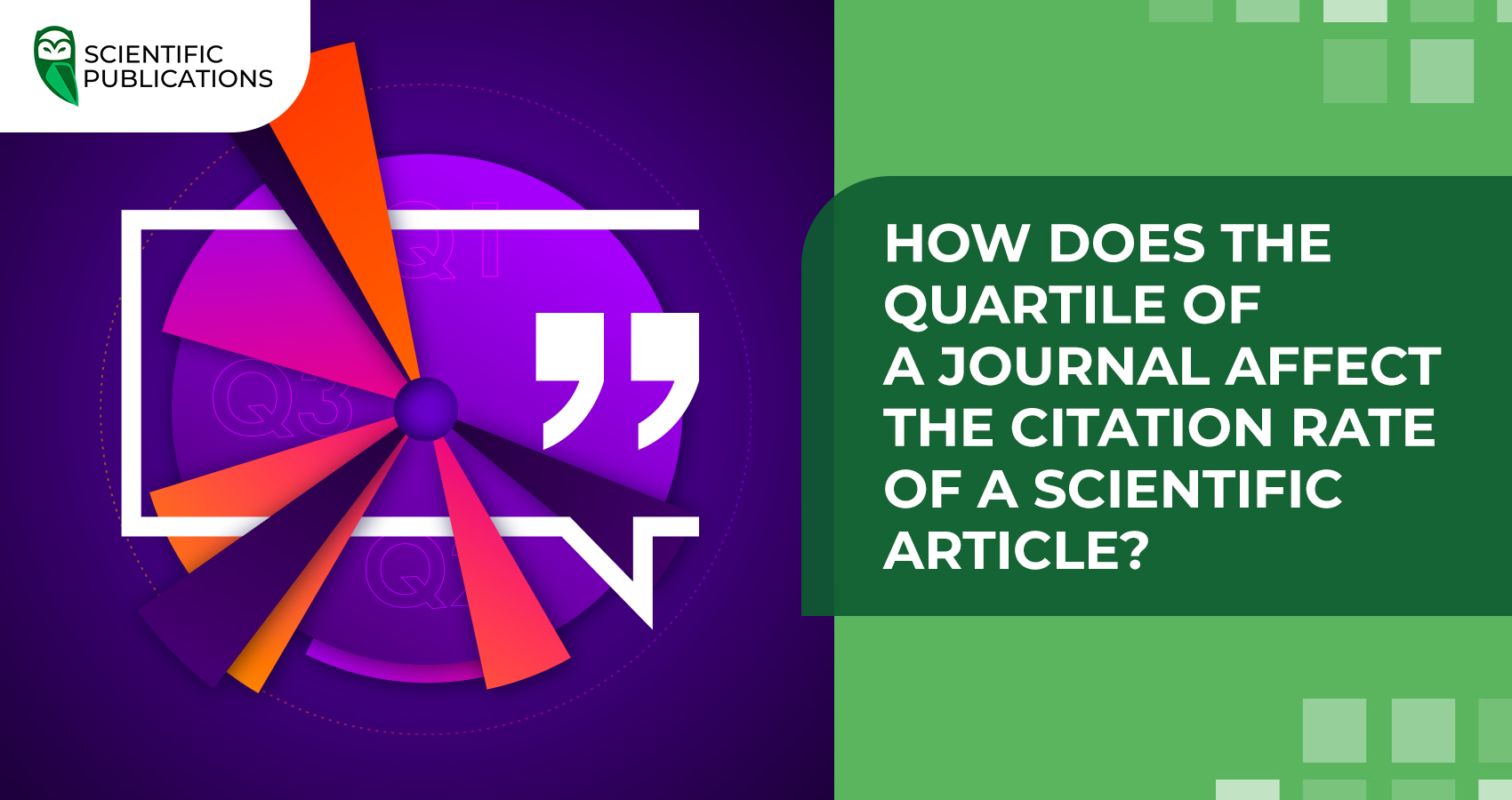 How does the quartile of a journal affect the citation rate of a scientific article?