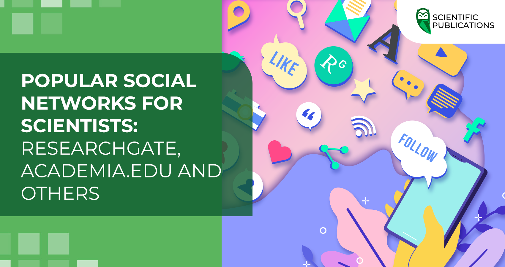 Social media is a good way for scientists to make themselves known and increase the visibility of their research. Let's take a look at the most popular of them: ResearchGate, Academia.edu, Mendeley, LinkedIn, Facebook, Quora.